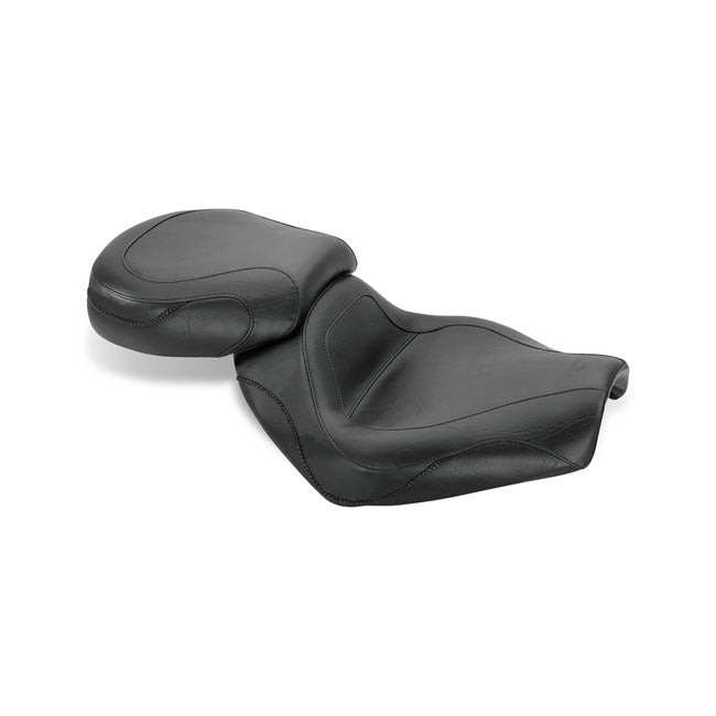 Mustang 2-P Sport Touring Vintage Seat Plain Black – Kawasaki: 2004–2008 Vulcan 1500 Mean…