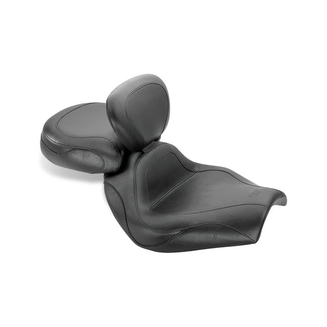 Mustang 2-P Sport Touring Vintage Seat Plain Black – Kawasaki: 2004–2008 Vulcan 1500 Mean…