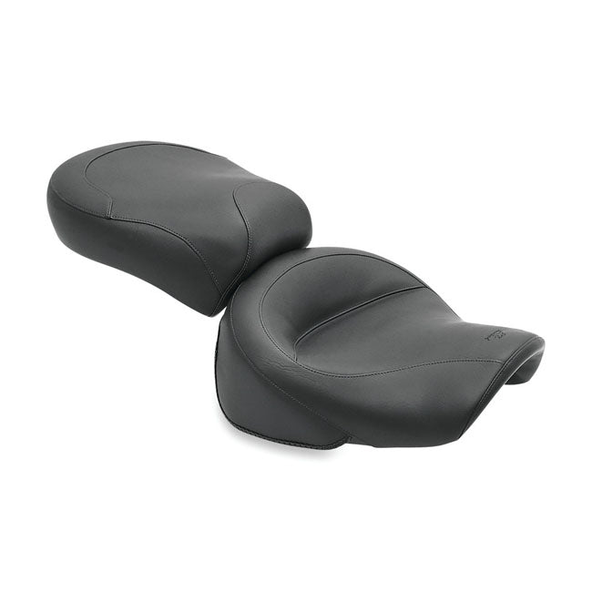 Mustang 2-P Wide Touring Vintage Seat Plain Black – 1999–2004 Kawasaki 1500 Nomad; Classic…