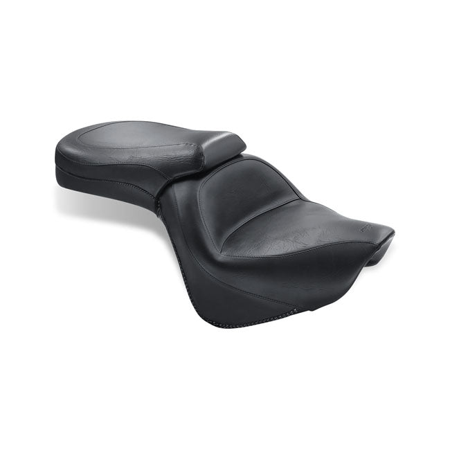 Mustang 1 Piece 2-Up Wide Touring Vintage Seat Plain Black – Kawasaki: 2006–2020 Vulcan 900 Classic…