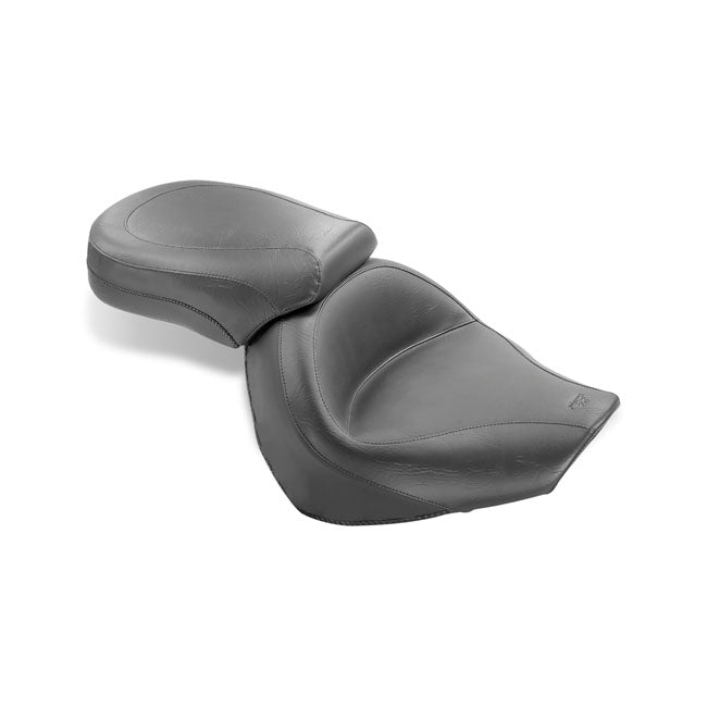 Mustang 2-P Wide Touring Vintage Seat Plain Black – Suzuki: 2005–2009 Boulevard C90; C90T