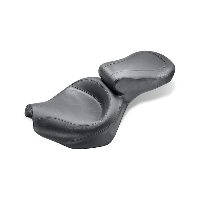 Mustang Wide Touring Vintage Seat Plain Black – Suzuki: 1987–2004 VS1400 Intruder…