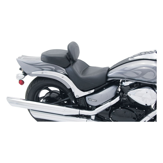 Mustang 2-P Wide Touring Vintage Seat Plain Black – Suzuki: 2005–2011 Boulevard M50