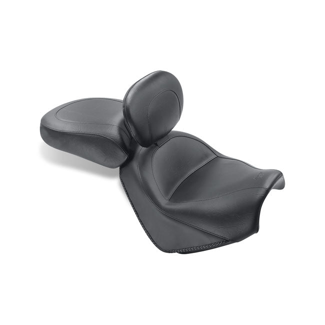 Mustang 2-P Wide Touring Vintage Seat Plain Black – Suzuki: 2005–2011 Boulevard M50