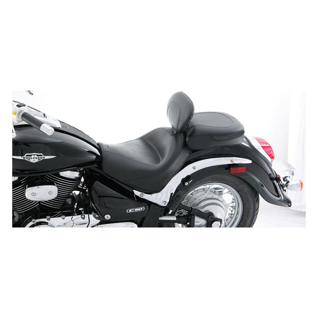 Mustang 2-P Wide Touring Vintage Seat Plain Black – Suzuki: 2009–2020 Boulevard C50; C50T