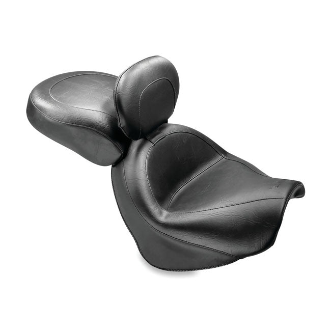 Mustang 2-P Wide Touring Vintage Seat Plain Black – Suzuki: 2009–2020 Boulevard C50; C50T