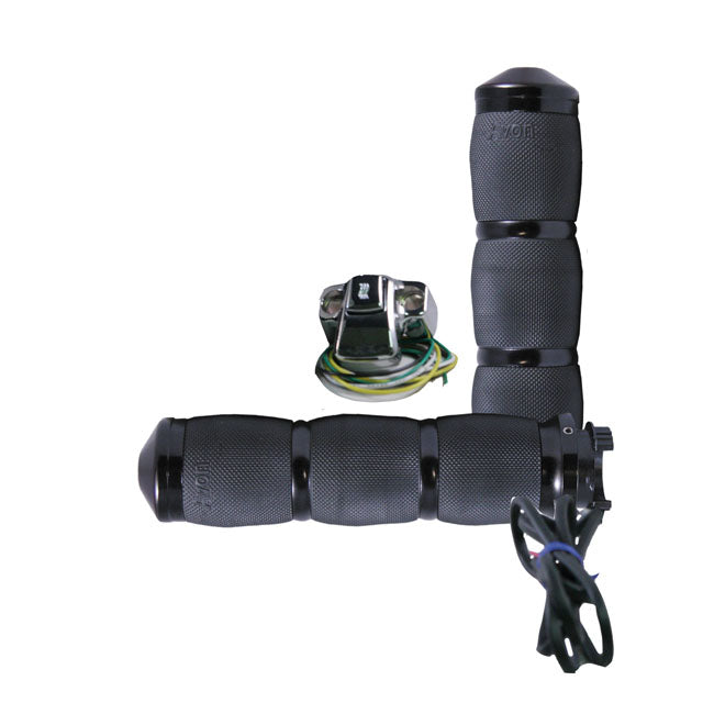 Avon Grips Avon MT Air Cushioned Heated Grips Black Anodized