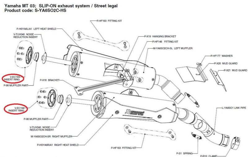 Replacement Parts for Exhaust (8503 MISC Parts)