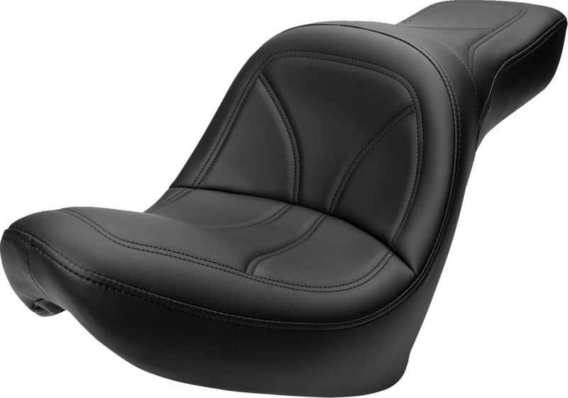 Saddlemen SaddleHyde King Seat w/o Driver Backrest for 1984-1999 Harley-Davidson Softail Motorcycles