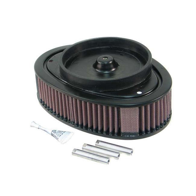 K&N High Flow Repl. Filter Element for 01-08 Softail; 02-07Flt; 04-08 Dyna (Delphi Inj)