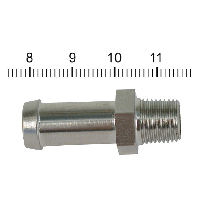 Streethogs Oil Line Fitting, Straight. Stainless – Primary Vent: 1966–1984 FL; 71-E84 FX…
