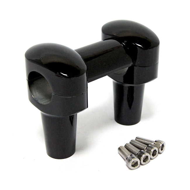 MCS Widow Riser Set. 3" Rise. Black – Most 73-Up H-D with 3.5" Riser Spacing…