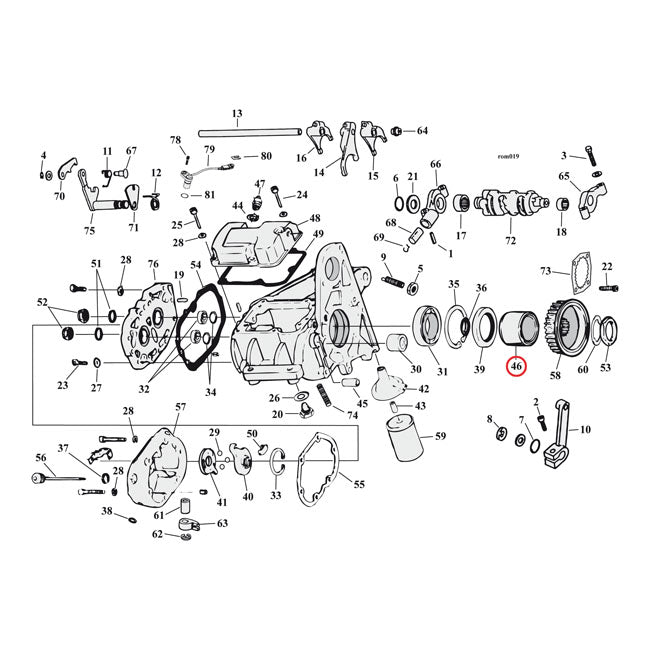 Jims Transmission Sprocket – 80-E84 FLT/Touring; FXR with Chain Drive