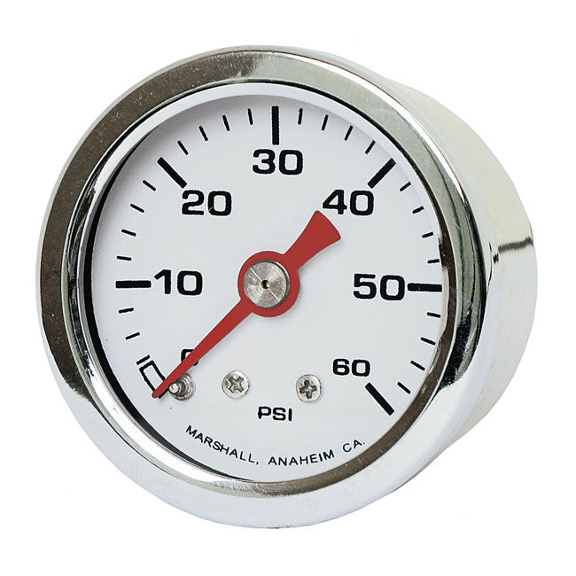 Marshall Oil Pressure Gauge, 0-60 PSI. Stainless Housing