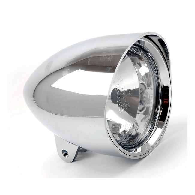 MCS Smoothie 4-1/2" Headlamp with Round Visor. Chrome