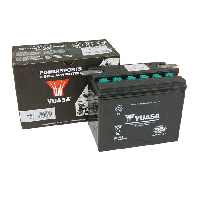 Yuasa 12v Lead-Acid Battery. 28ah – 1965–1984 FL; 1967–1978 XL Sportster…