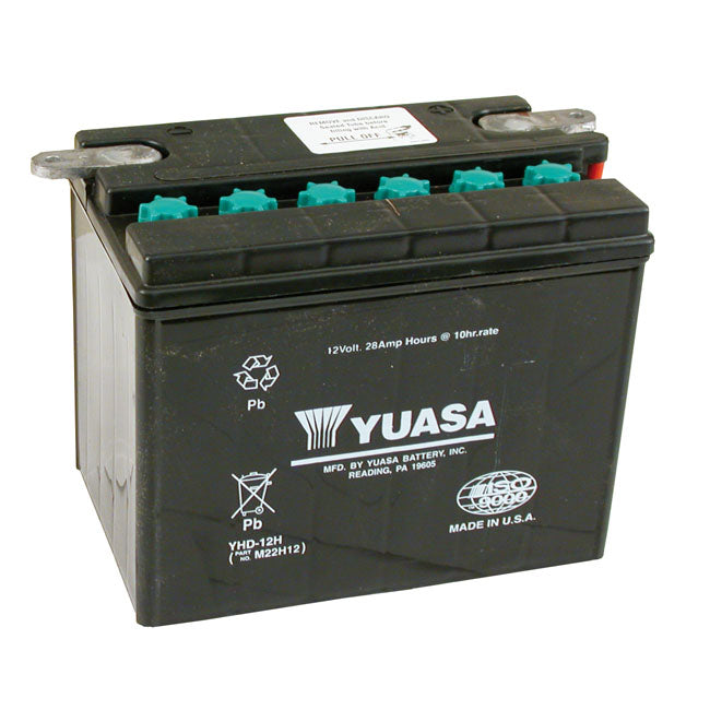 Yuasa 12v Lead-Acid Battery. 28ah – 1965–1984 FL; 1967–1978 XL Sportster…