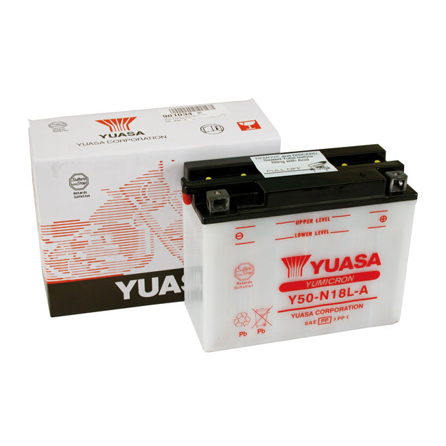 Yuasa Yumicron 12v Lead-Acid Battery Y50-N18l-A. 20ah – 1980–1996 All FLT/Touring Models :…