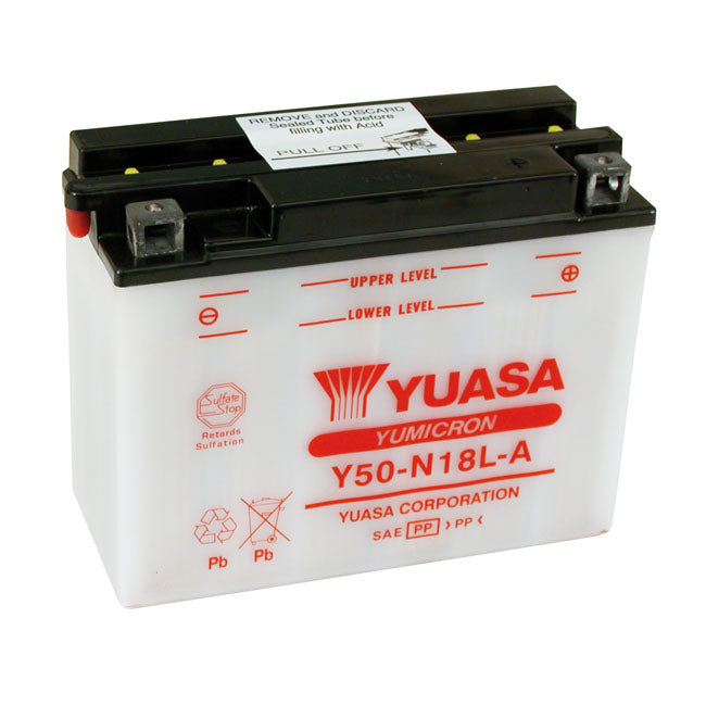 Yuasa Yumicron 12v Lead-Acid Battery Y50-N18l-A. 20ah – 1980–1996 All FLT/Touring Models :…