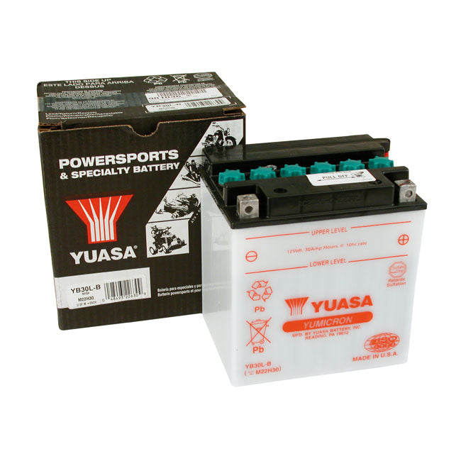 Yuasa Yumicron 12v Lead-Acid Battery Yb30l-B. 30ah – 1997–2026 FLT/Touring; 2009–2026 Trikes
