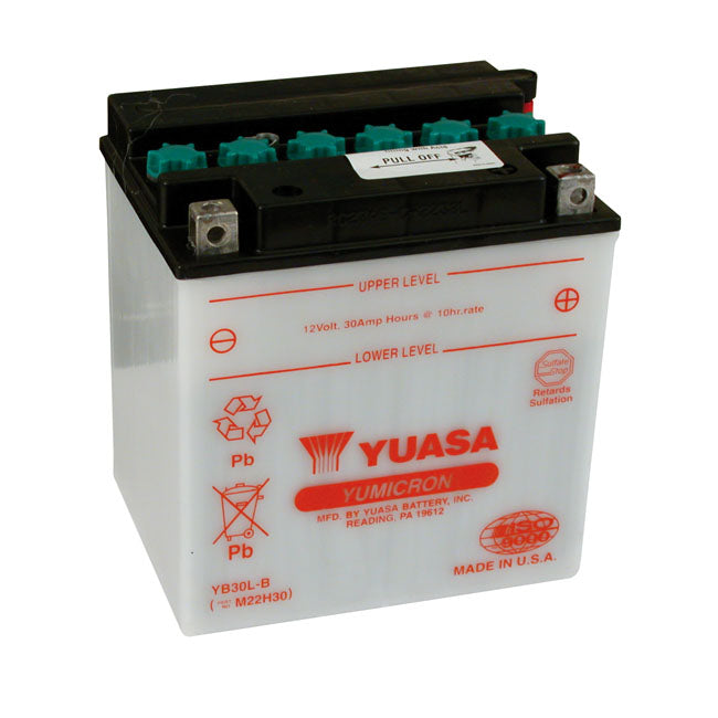 Yuasa Yumicron 12v Lead-Acid Battery Yb30l-B. 30ah – 1997–2026 FLT/Touring; 2009–2026 Trikes