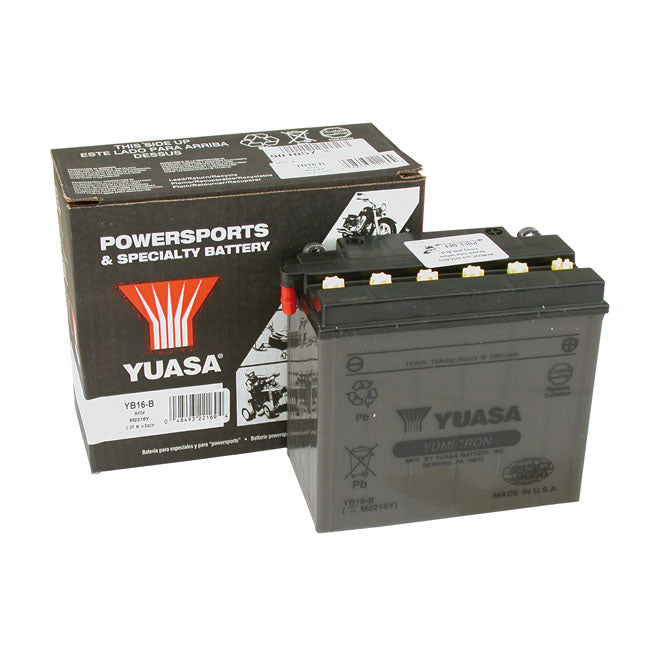 Yuasa Yumicron 12v Lead-Acid Battery Yb16-B. 19ah – 1973–1986 E-Start FX Models; 1982–1994 &…