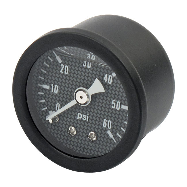 Marshall Oil Pressure Gauge, 0-60 PSI. Black Housing