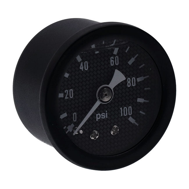 Marshall Oil Pressure Gauge, 0-100 PSI. Black Housing