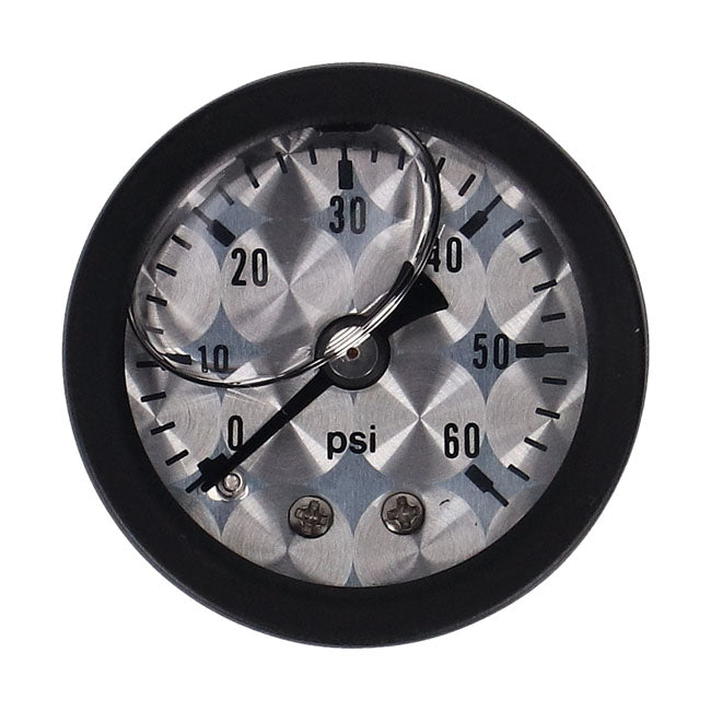 Marshall Oil Pressure Gauge, 0-60 PSI. Black Housing