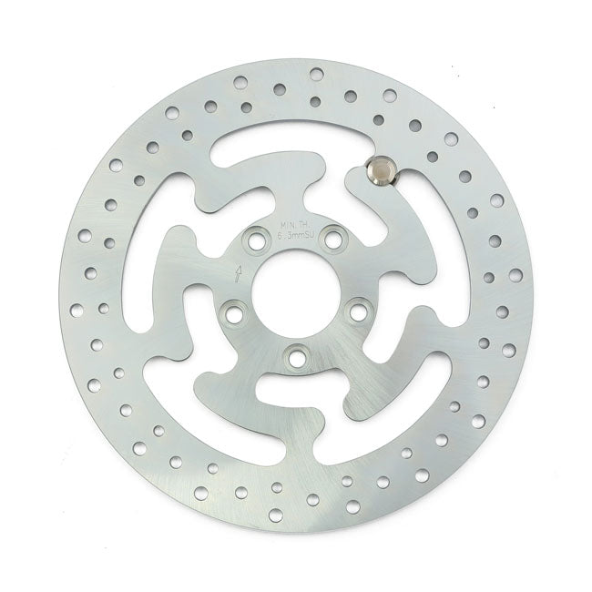 MCS Brake Rotor Rear, Drilled. Zinc Plated Steel – Rear: 2008–2026 FLT/Touring