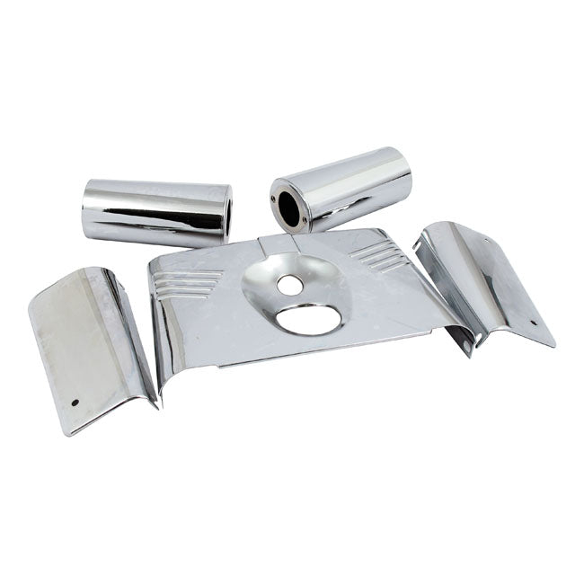 MCS Fork Panel Kit 5-Piece. Ribbed. Chrome – 1986–2017 FLST/C; FLSTF/B/BS; FLS/S…