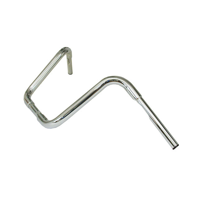 MCS 1-1/4" Buffalo Apehangers, 12" High, Chrome – 1982–2022 H-D with 1" I.D. Risers