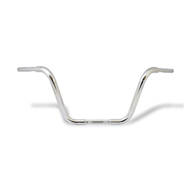 MCS 1-1/4" Buffalo Apehangers, 12" High, Chrome – 1982–2022 H-D with 1" I.D. Risers