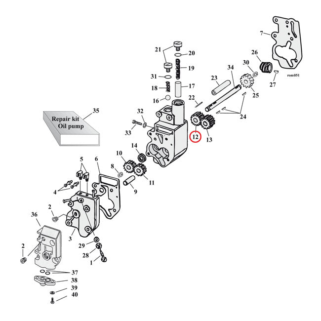 Jims Return Gear, Driven. Oil Pump – 1968–1999 Big Twin