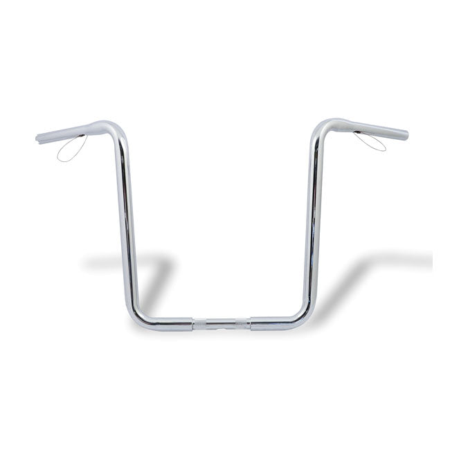 Motorcycle Storehouse 1-1/4" Apehanger Wide Body, 19" Rise, Chrome for 82-20 H-D, Incl. 08-20 E-Throttle (Excl. 88-11 Springers)