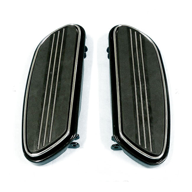 MCS Runway Rider Floorboards, Std. Length. Black – 1986–2017 FL Softail; 2012–2016 Dyna FLD…