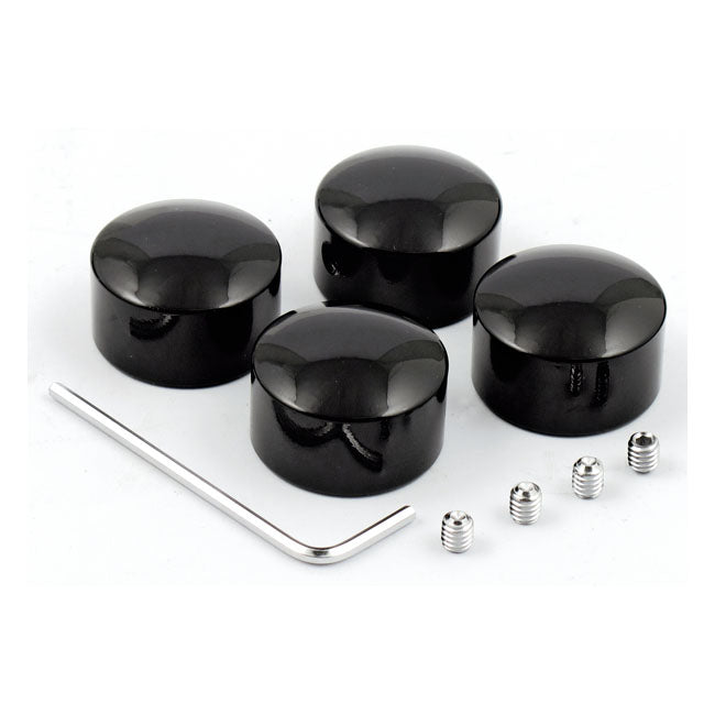 MCS Head Bolt Cover Kit. Smooth, Black – L1985–1999 Evo Big Twin; 1986–2022 XL…