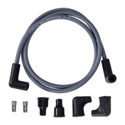 Dynatek Univ. 8mm Spark Plug Wire Set, 90° Plug Boot. Gray – Universal for Pre-1999 Style Coil