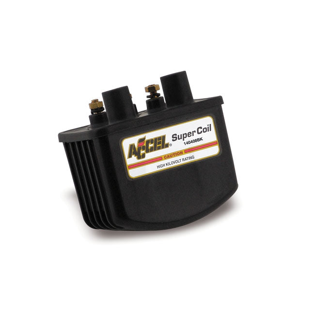 Accel ''Single Fire Super Coil'' Black, 12V / 3 Ohm – 1965–1999 Big Twin; 1965–2003 XL…