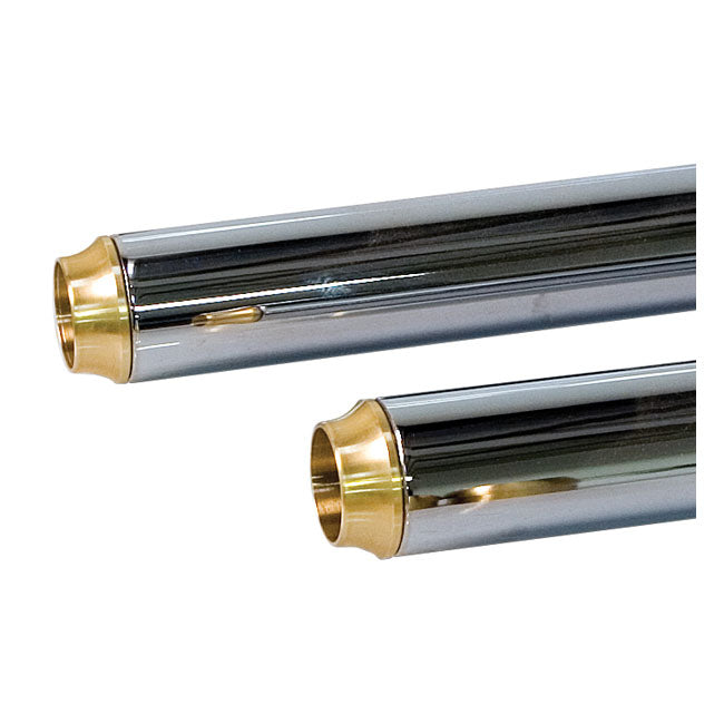 Paughco, Brass Exhaust Tip Set. 1-3/4". Short Curve for 1-3/4" Exhaust Pipes