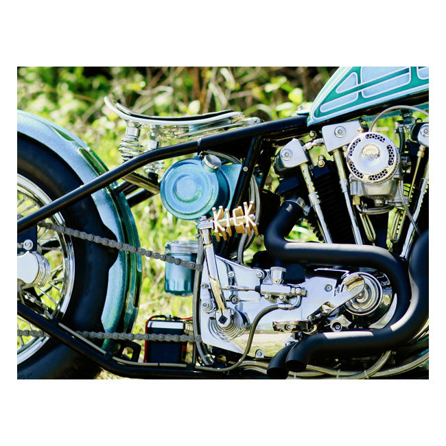 Paughco ''Old STF'' Brass Kick Pedal. Clear – Most H-D Models