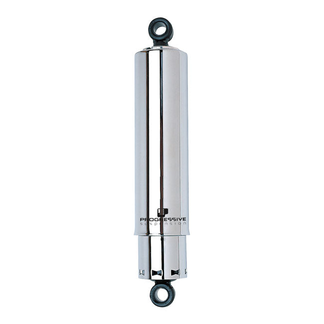 Progressive Suspension 412 Series Shock Set. 12". STD Duty. Chrome with Cover – 1973–1986 FL;FLH; 1973–1986 FX…
