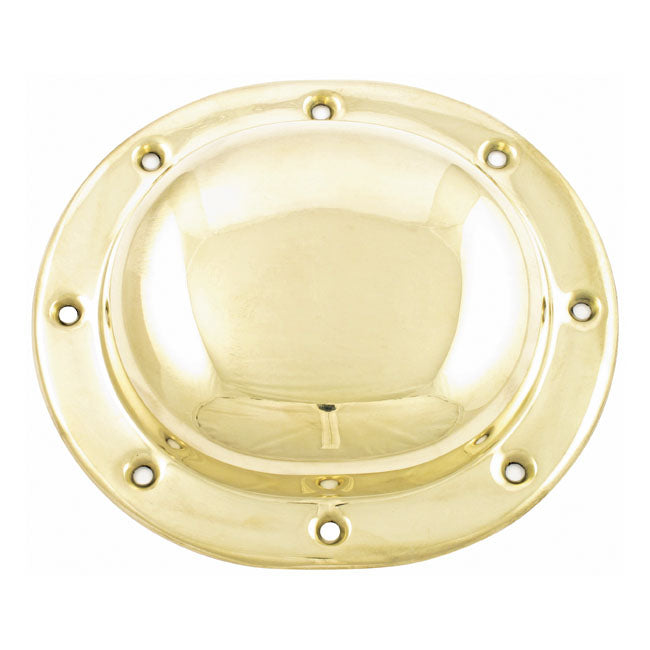 Paughco Derby Cover. Plain. Polished Brass – 1936–1964 Big Twin