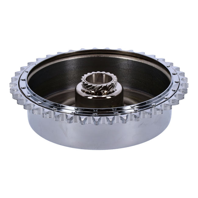 MCS 45" Flathead Rear Brake Drum & Sprocket. Chrome – 45" WL Models