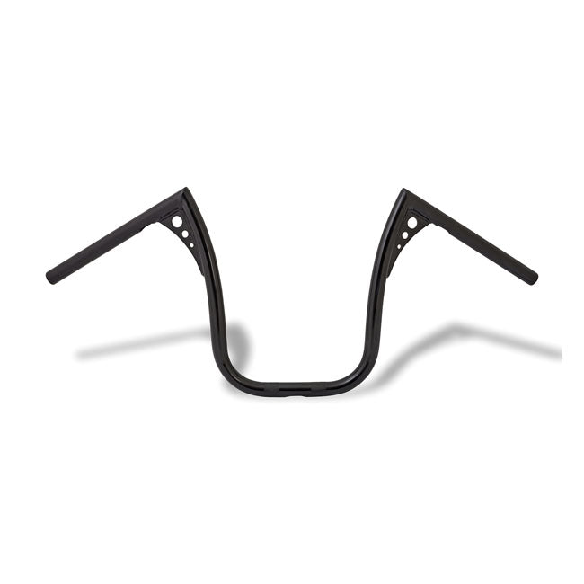 Motorcycle Storehouse Hold-On Handlebar, 12" Rise Black for 82-20 H-D (Excl. 08-20 E-Throttle And 88-11 Springers)