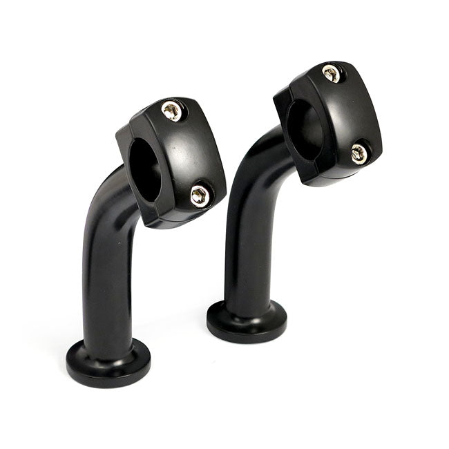 MCS Domed Pullback Riser Set. 5" Rise. Black – 1973–2002 Big Twin; Twin Cam B; XL…