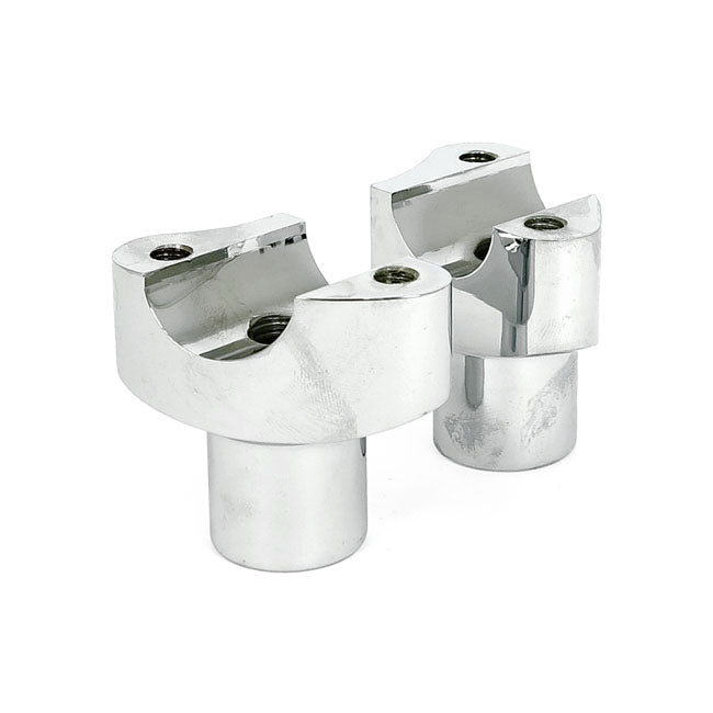 MCS Forged Aluminium Risers Straight, 2" Rise. Chrome