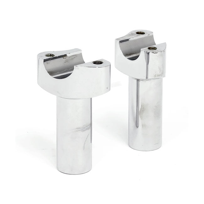 MCS Forged Aluminium Risers Straight, 3-1/2" Rise. Chrome