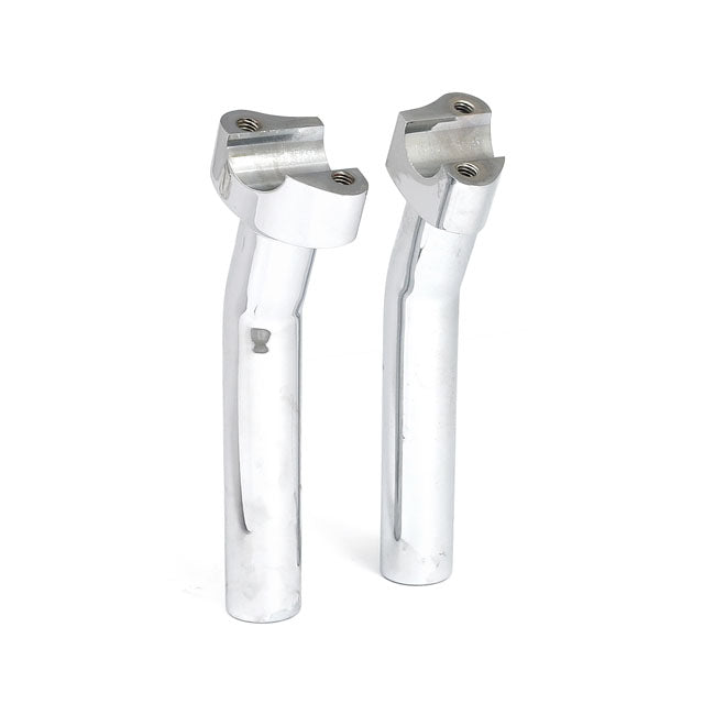 MCS Forged Aluminum Risers Pullback, 7" Rise. Chrome