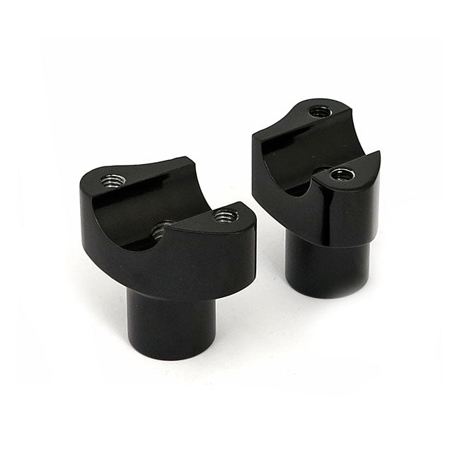 MCS Forged Aluminum Risers Straight, 2" Rise. Black